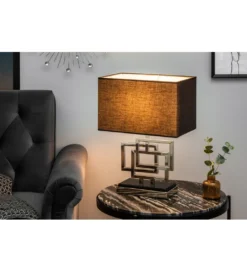Lampa stołowa ARIZONA 56 cm srebrna*Invicta Interior New