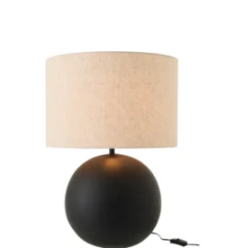 Lampa stołowa BALLE 62 cm czarna ceramika*J-Line Clearance