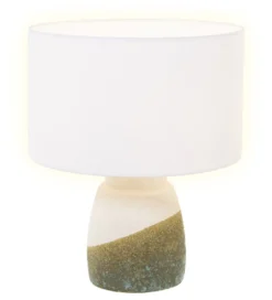 Lampa stołowa BEGAIN 42 cm ceramika zielono beżowa*Exclusivas New