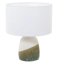 Lampa stołowa BEGAIN 42 cm ceramika zielono beżowa*Exclusivas New