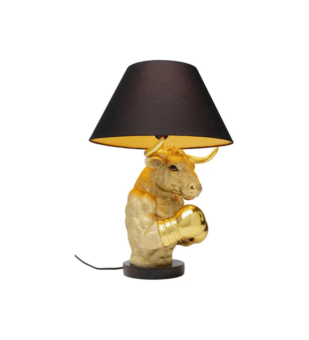 Lampa stołowa BOXER BULL 53 cm złota*KDesign New