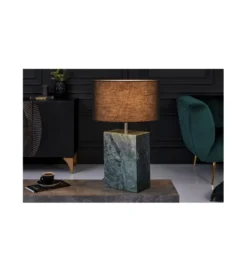 Lampa stołowa BRANDE 55 cm marmur zielona*Invicta Interior Outlet