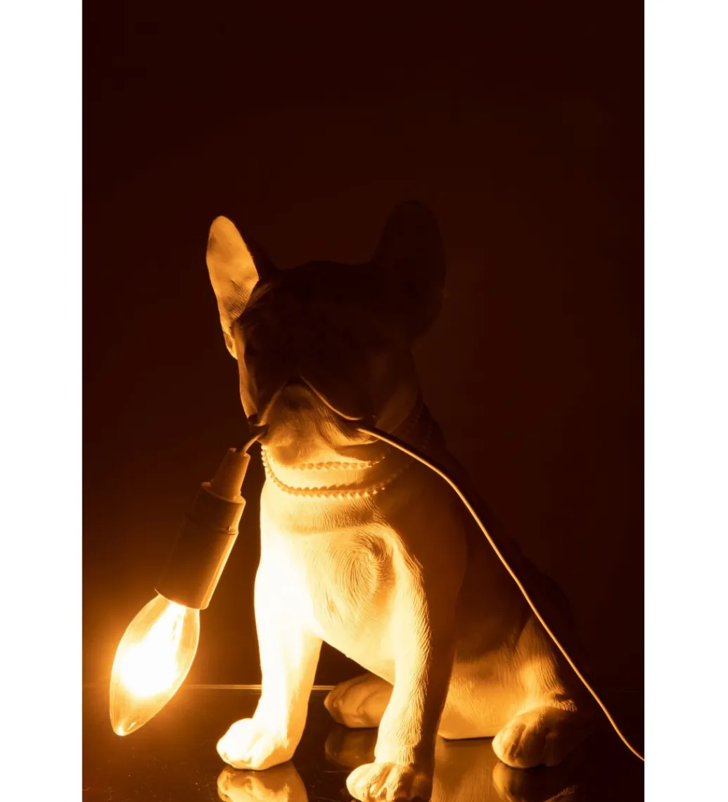 Lampa stołowa Bulldog biała*J-Line Online