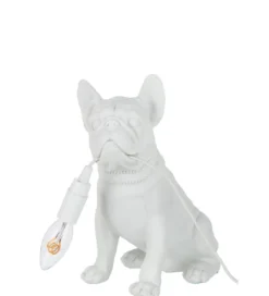Lampa stołowa Bulldog biała*J-Line Online