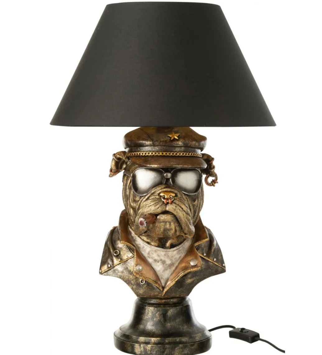 Lampa stołowa BULLDOG 57 cm antyczny brąz*J-Line Best