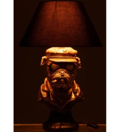 Lampa stołowa BULLDOG 57 cm antyczny brąz*J-Line Best