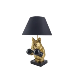 Lampa stołowa BULLDOG 55 cm złota czarna*Invicta Interior