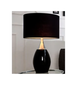 Lampa stołowa Carla 60 cm czarna*Invicta Interior Discount