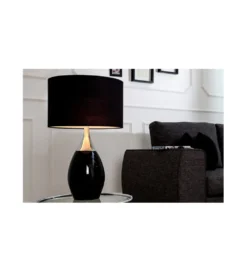 Lampa stołowa Carla 60 cm czarna*Invicta Interior Discount