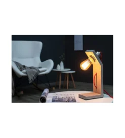 Lampa stołowa Cement Structure 30 cm szara*Invicta Interior New