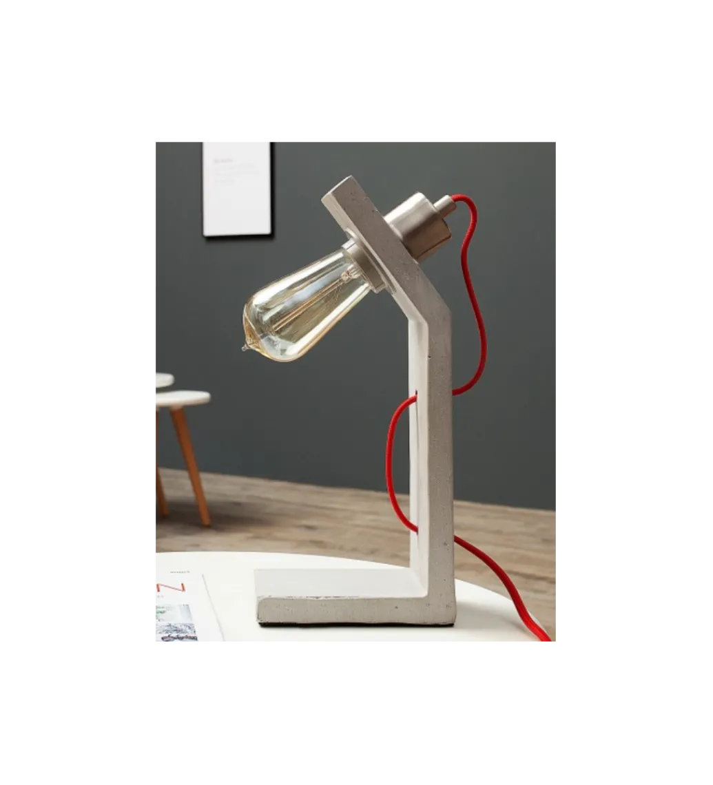Lampa stołowa Cement Structure 30 cm szara*Invicta Interior New