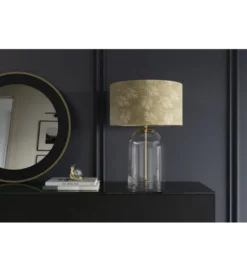 Lampa stołowa CLASSICO 47 cm szkło złoty*Invicta Interior Clearance