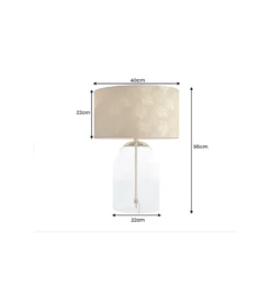 Lampa stołowa CLASSICO 47 cm szkło złoty*Invicta Interior Clearance