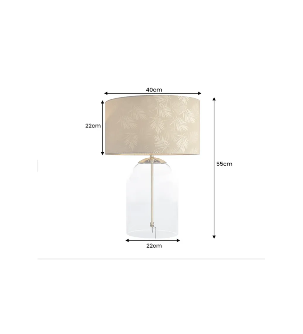 Lampa stołowa CLASSICO 47 cm szkło złoty*Invicta Interior Clearance