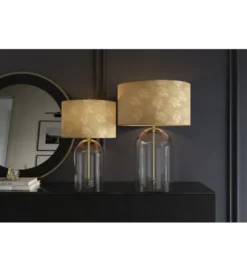 Lampa stołowa CLASSICO 47 cm szkło złoty*Invicta Interior Clearance