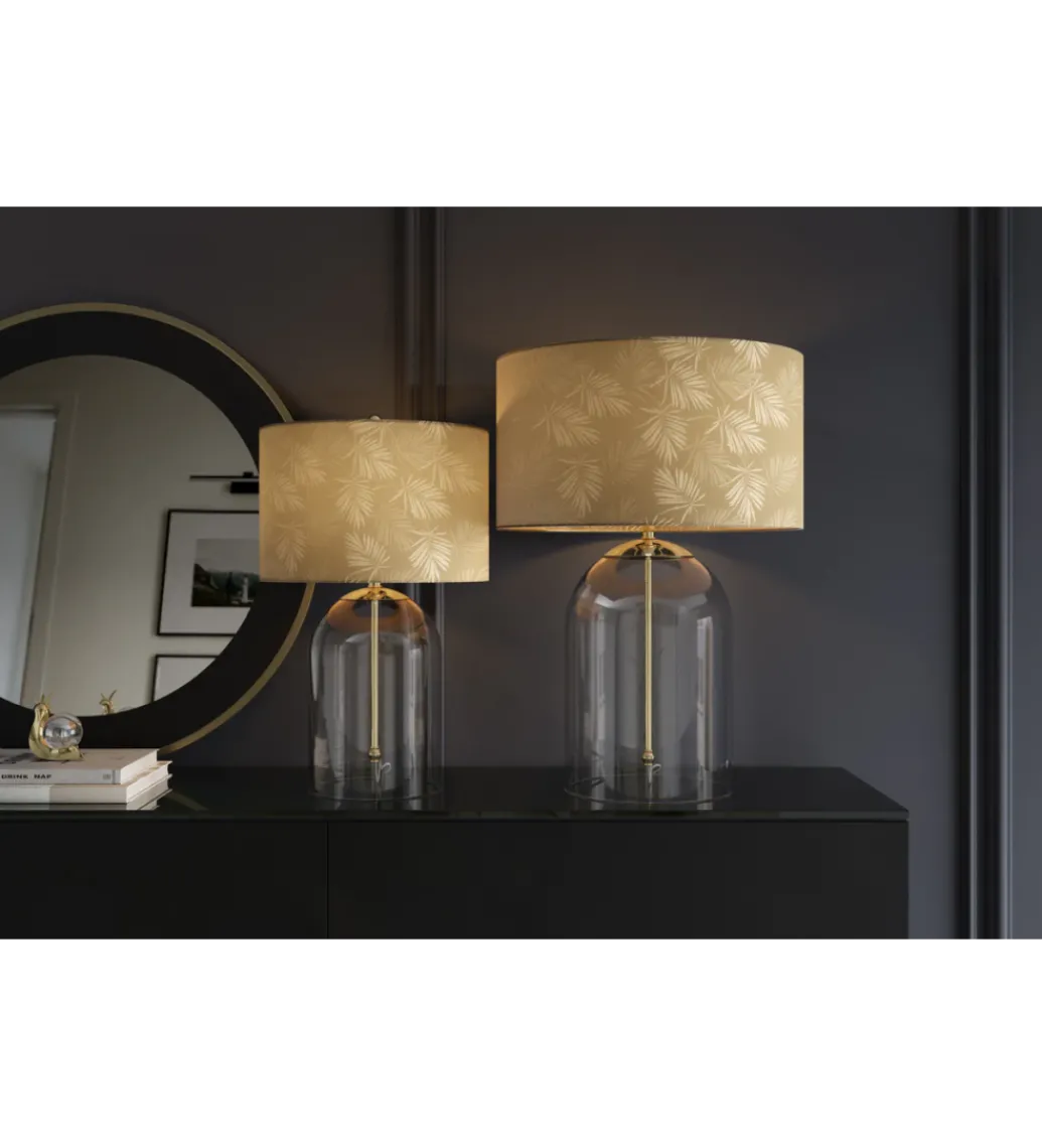 Lampa stołowa CLASSICO 47 cm szkło złoty*Invicta Interior Clearance