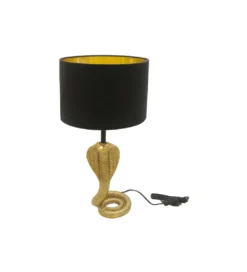 Lampa stołowa COBRA 65 cm czarna złota*Invicta Interior Outlet