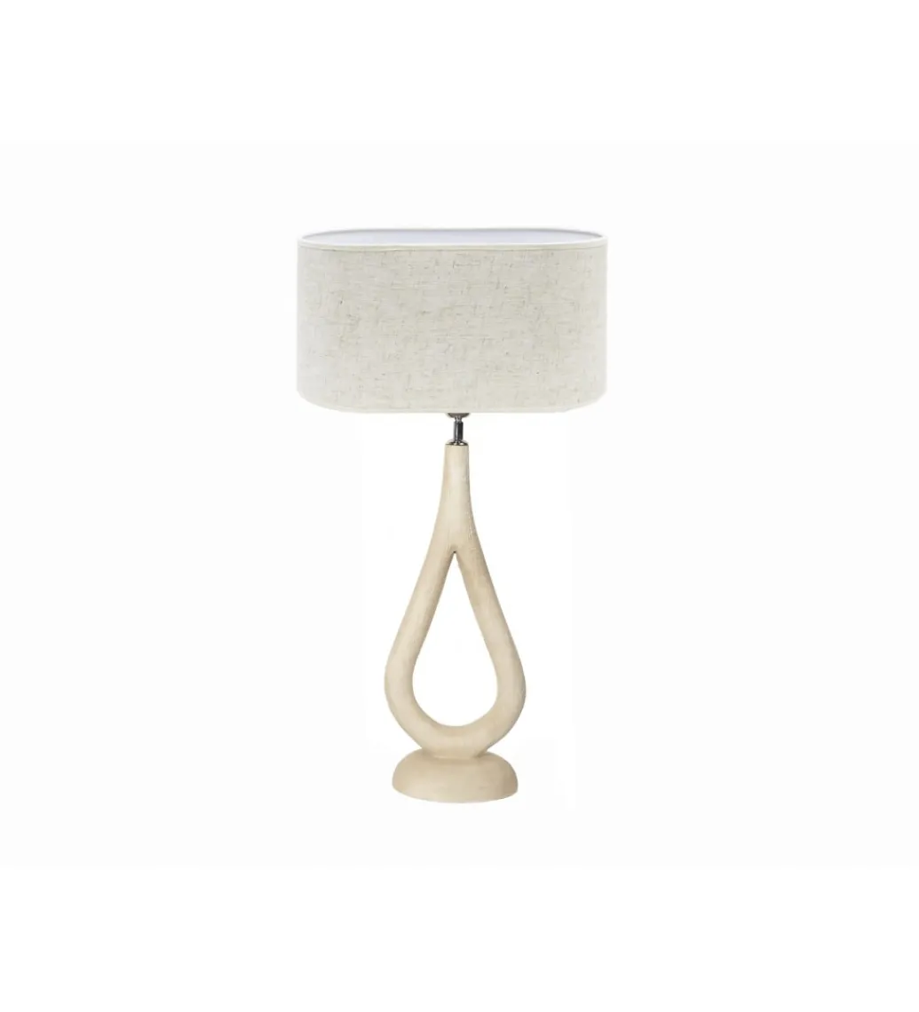 Lampa stołowa CRONOS 40 cm drewno mango*Imeri Hot
