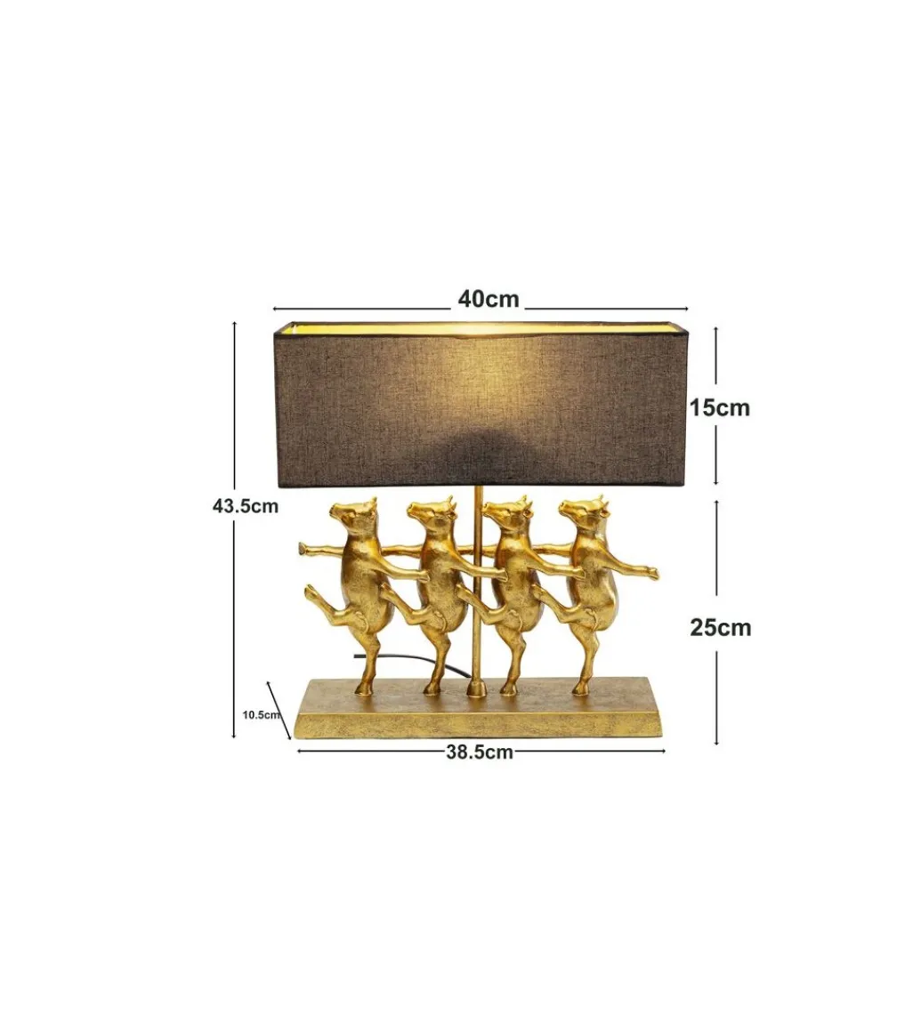 Lampa stołowa DANCING COWS złota*KDesign Hot