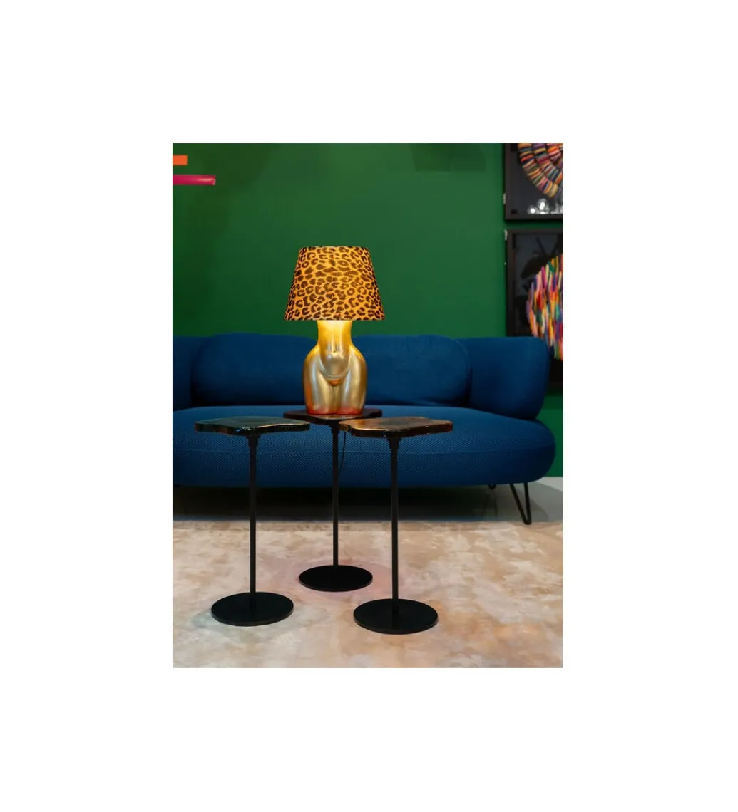 Lampa stołowa DONNA LEO 48 cm złota*KDesign Discount