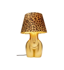 Lampa stołowa DONNA LEO 48 cm złota*KDesign Discount