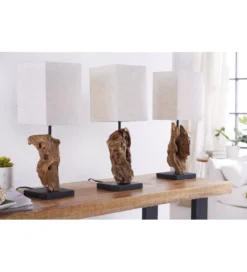 Lampa stołowa Driftwood Hypnotic beżowa*Invicta Interior - przedsprzedaż Online