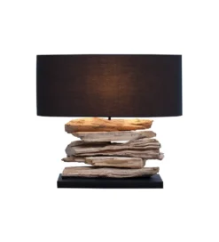 Lampa stołowa Driftwood Riverine II czarna*Invicta Interior Sale