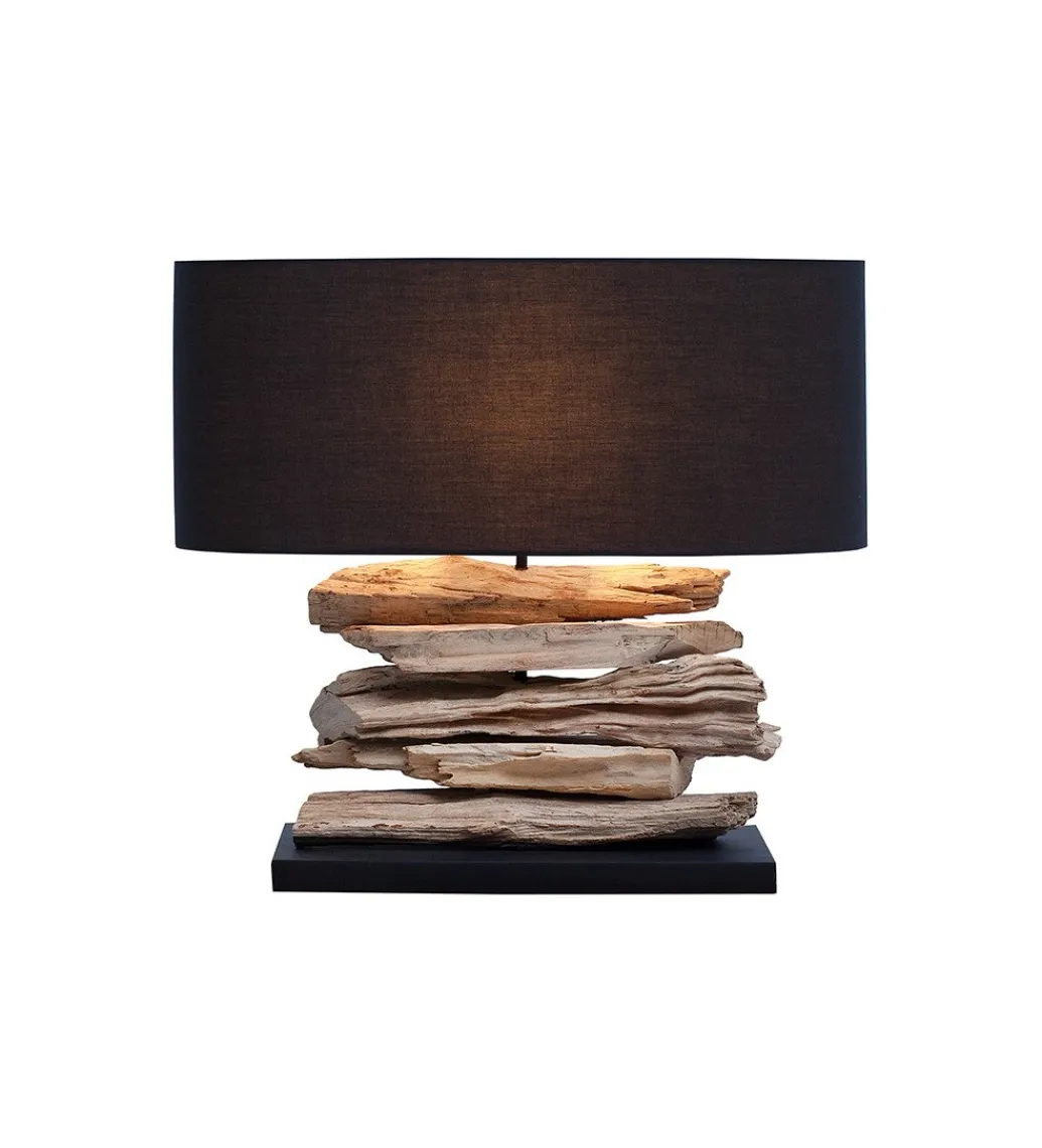 Lampa stołowa Driftwood Riverine II czarna*Invicta Interior Sale