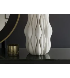 Lampa stołowa ELEGANCIA 65 cm ceramika biały*Invicta Interior Best
