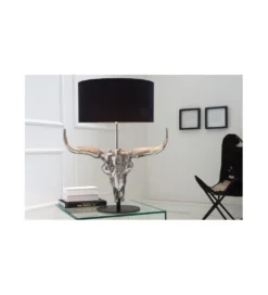 Lampa stołowa El Toro 68cm czarna*Invicta Interior Outlet