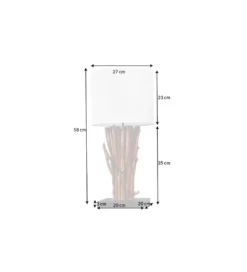 Lampa stołowa EUPHORIA 60 cm naturalna*Invicta Interior Online
