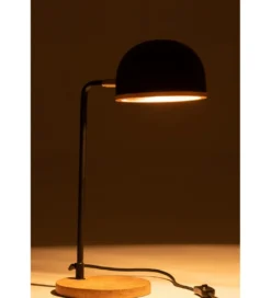 Lampa stołowa EVY 48 cm czarna naturalna*J-Line New