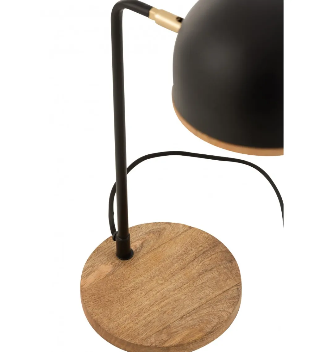 Lampa stołowa EVY 48 cm czarna naturalna*J-Line New