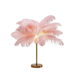 Lampa stołowa FEATHER PALM 60 Cm Pióra różowa*KDesign Clearance