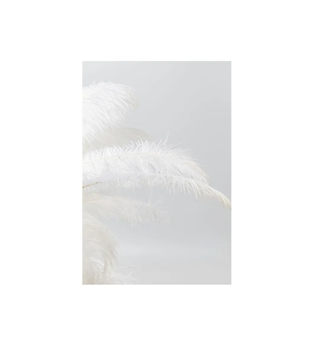 Lampa stołowa FEATHER PALM 60 cm pióra biała*KDesign Discount