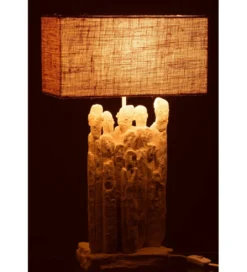 Lampa stołowa FIGURINES 58 cm biała naturalna*J-Line