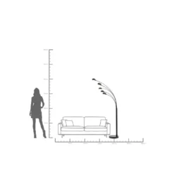 Lampa stołowa FIVE FINGERS 201 cm czarna*KDesign Sale