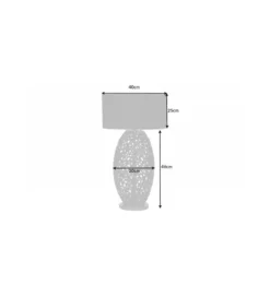 Lampa stołowa FLANK 40 cm czarna*Invicta Interior Sale