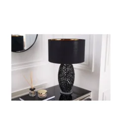Lampa stołowa FLANK 40 cm czarna*Invicta Interior Sale