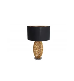 Lampa stołowa FLANK 40 cm czarno złota*Invicta Interior