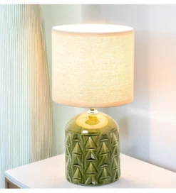Lampa stołowa FRANKY 28 cm ceramiczna zielona*Exclusivas Sale