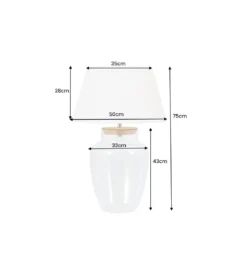 Lampa stołowa GLASI 50 cm transparentna*Invicta Interior Hot