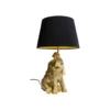 Lampa stołowa Happy Elefant 48 cm złoto czarna*KDesign
