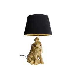 Lampa stołowa Happy Elefant 48 cm złoto czarna*KDesign