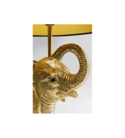 Lampa stołowa Happy Elefant 48 cm złoto czarna*KDesign
