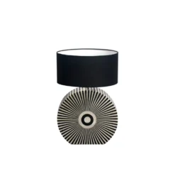 Lampa stołowa HARMONY NATURE 65 cm czarnobiała*Invicta Interior Outlet