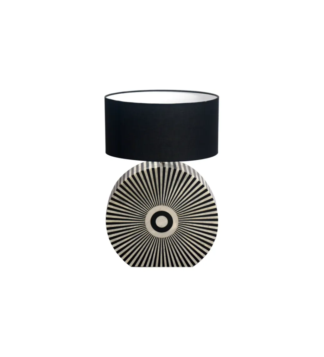 Lampa stołowa HARMONY NATURE 65 cm czarnobiała*Invicta Interior Outlet
