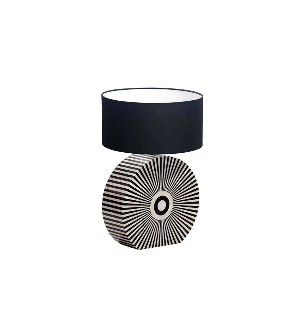 Lampa stołowa HARMONY NATURE 65 cm czarnobiała*Invicta Interior Outlet
