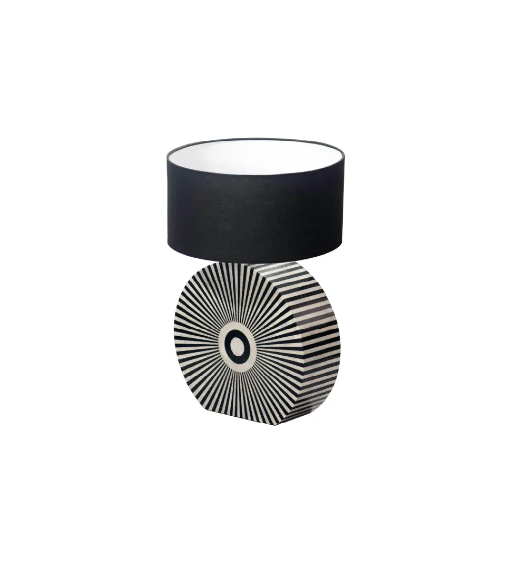 Lampa stołowa HARMONY NATURE 65 cm czarnobiała*Invicta Interior Outlet