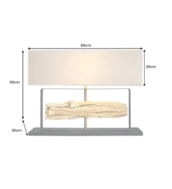 Lampa stołowa HELA 60 cm beżowa*Invicta Interior Discount